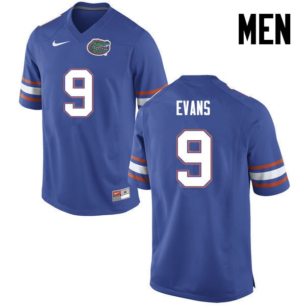 Florida Gators Men #9 Josh Evans College Football Jersey Blue